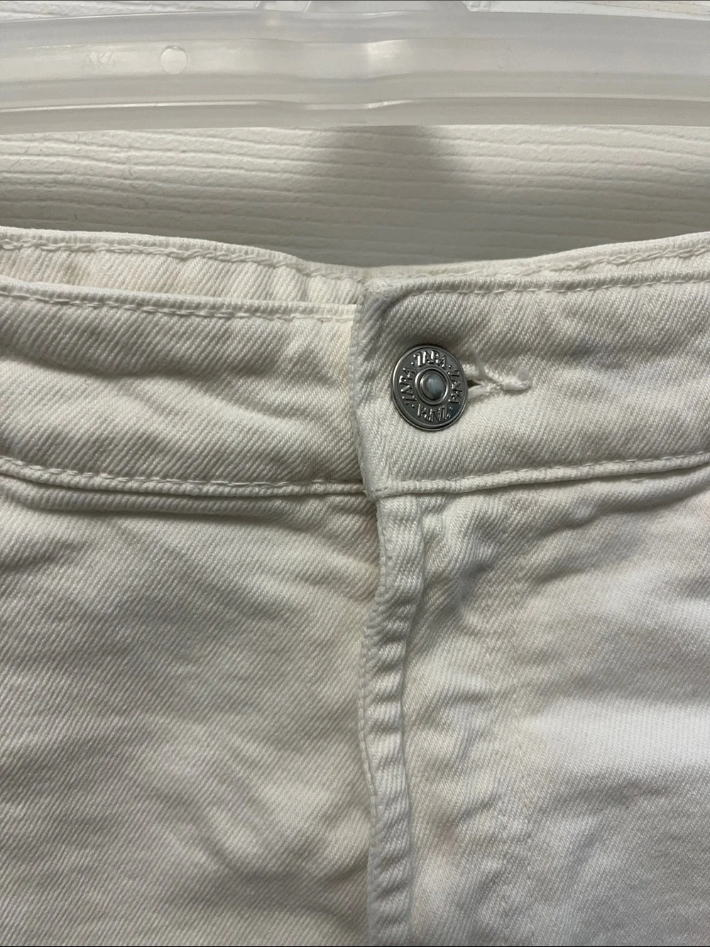 Zara white denim shorts